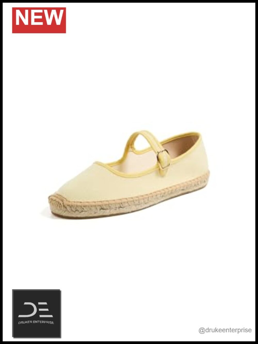 Mary Jane Espadrille Flats, Cotton Canvas, Round Toe, Pull-On, Breathable,